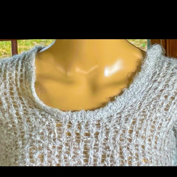 ⭐️HP⭐️HELMUT LANG▪️Asymmetric Color Block Alpaca Wool Mohair Blend Sweater - Picture 3 of 6